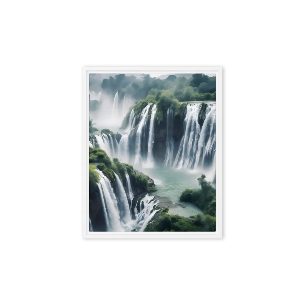 Whispers of the Cascades | Canvas with White Frame | 8″×10″