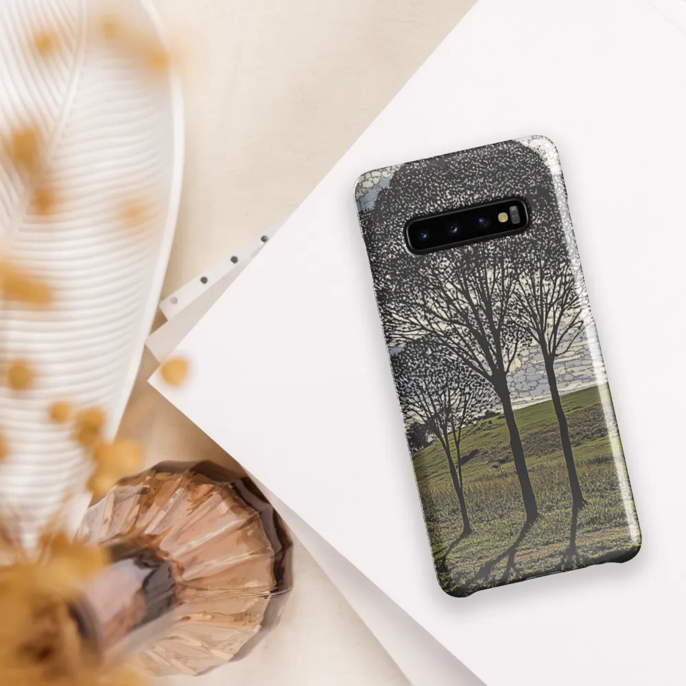 Tranquil Shadows: A Silhouette of Nature | Phone Case |  S10 Plus | Snap Case | Glossy