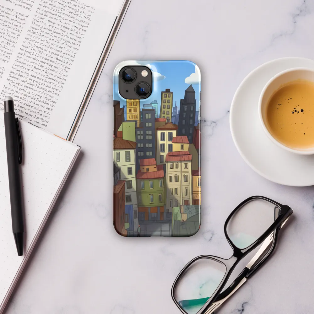 Urban Symphony: A Colorful Cityscape | Phone Case |  14 Plus | Snap Case | Glossy