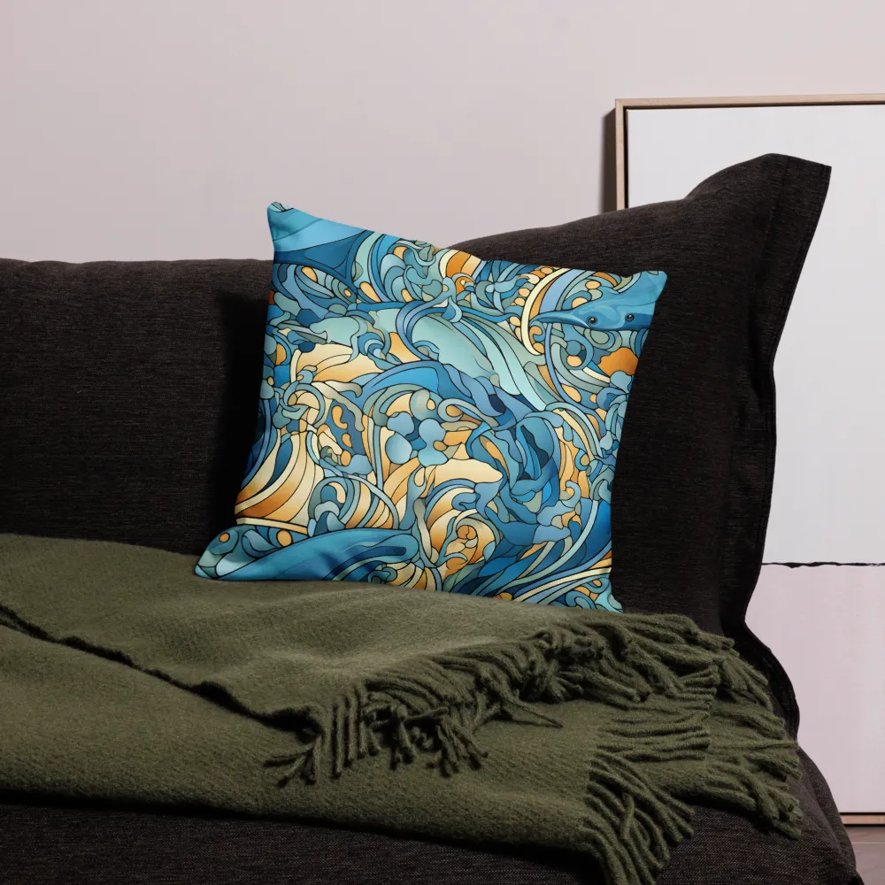 Dancing Waves of the Ocean | Pillow Case | 18″×18″