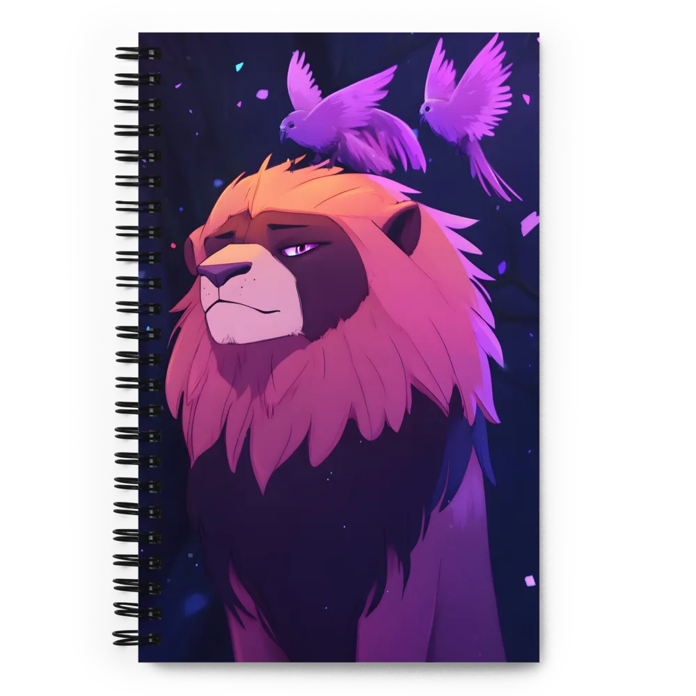 Regal Serenity: The Majestic Lion | Spiral Notebook