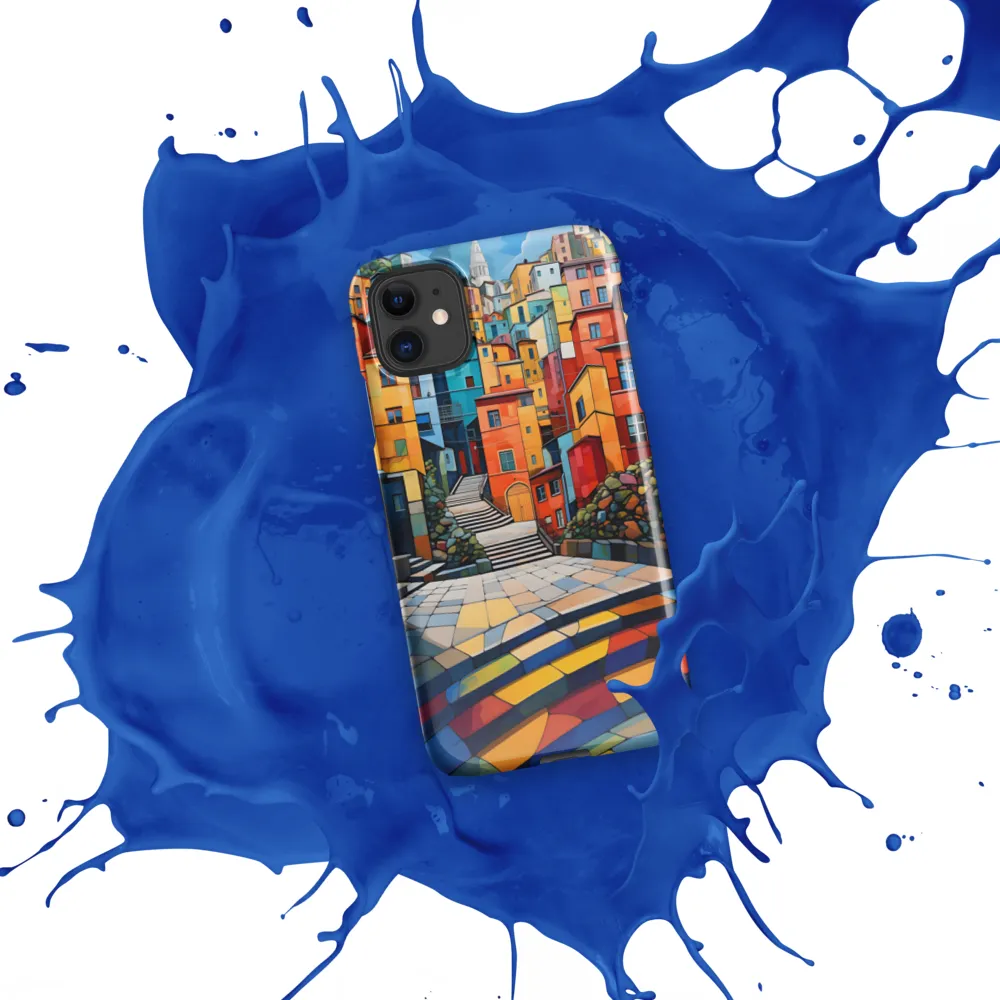 Vibrant Village: A Cubist Journey