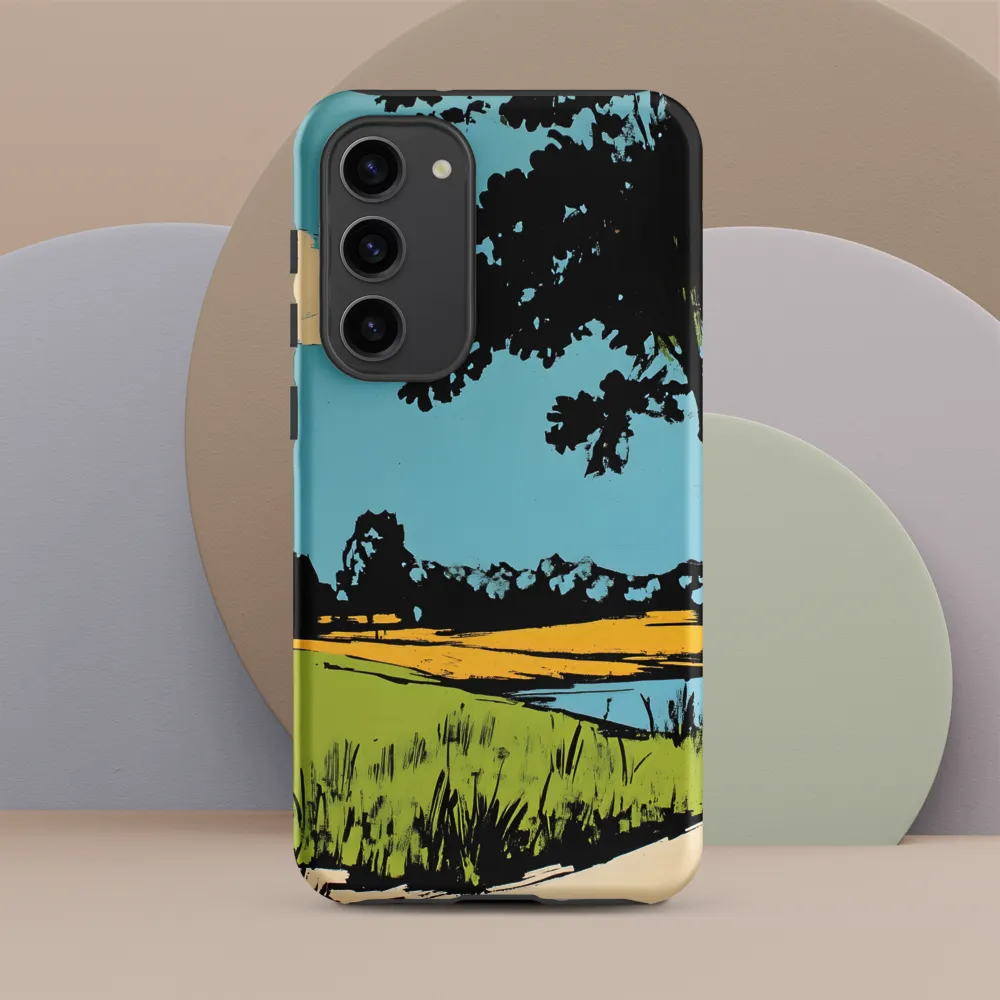 Vibrant Landscape in Pop Art Style