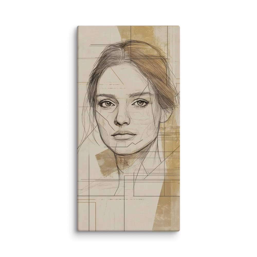 Geometric Elegance: A Modern Portrait | Canvas | 24″×48″