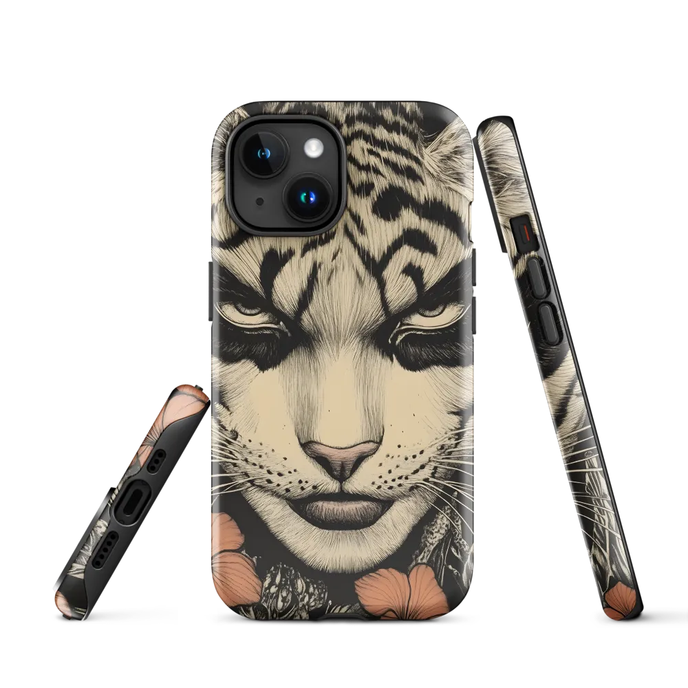 Feline Majesty: The Human-Leopard Connection | Phone Case |  15 | Tough Case | Glossy