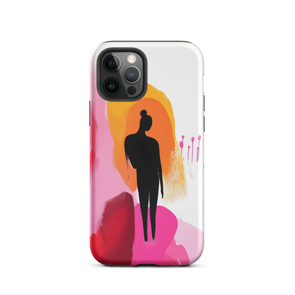 Silhouette in Colorful Abstraction