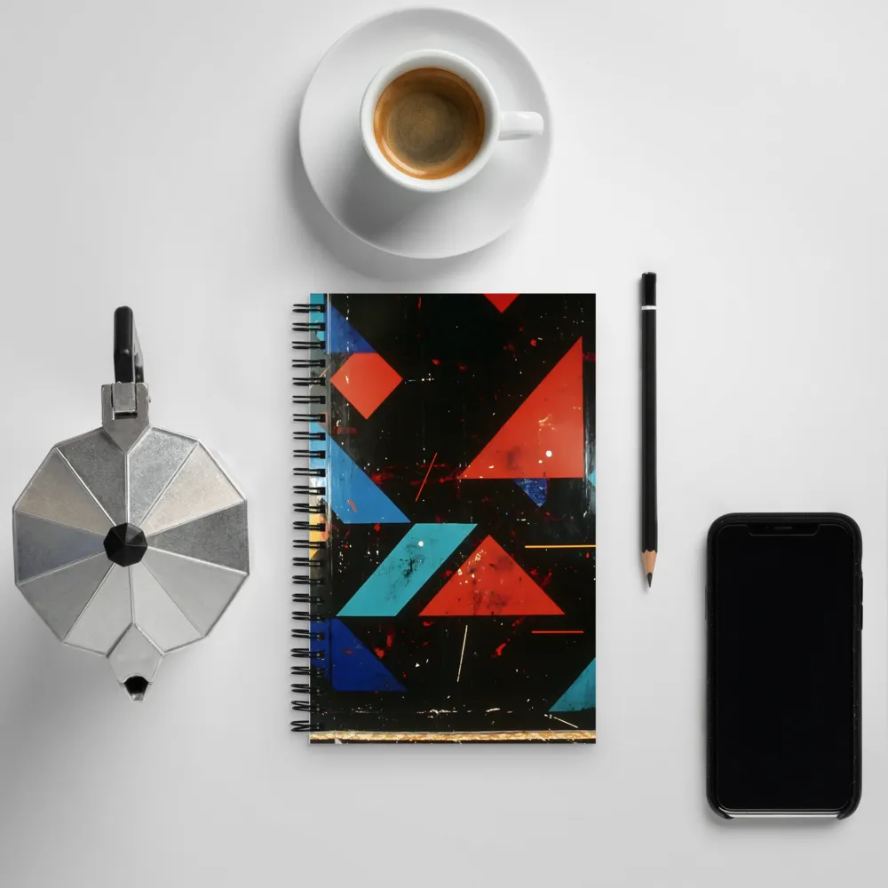 Dynamic Geometric Harmony | Spiral Notebook