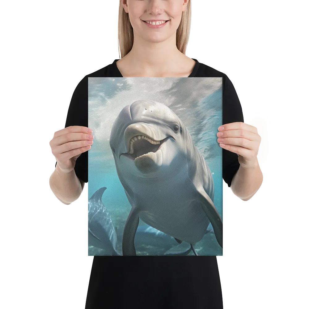 Beneath the Waves: A Dolphin's Dance