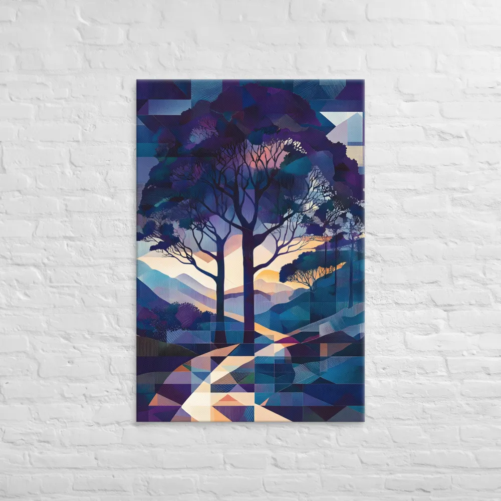 Tranquil Geometry: A Journey Through Color | Canvas | 32″×48″