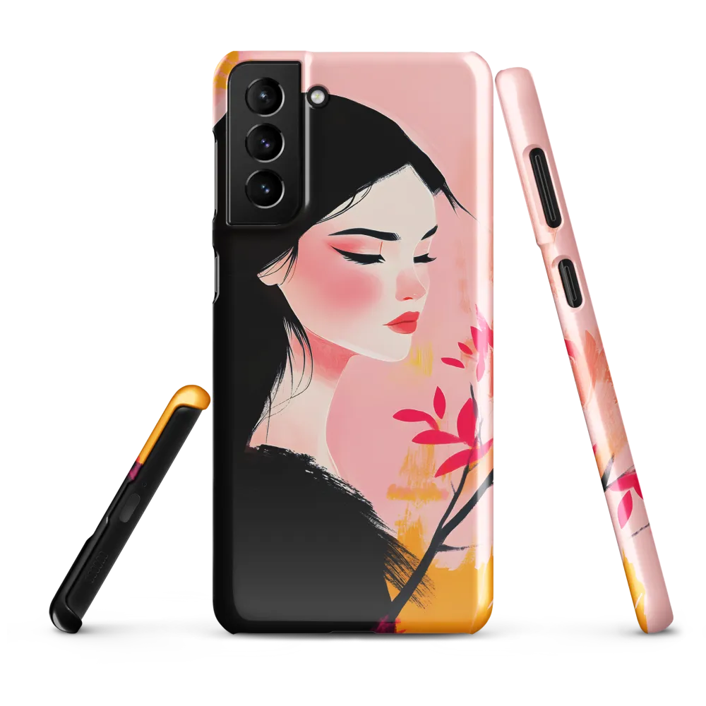 Pink Profile with Blossom Branch