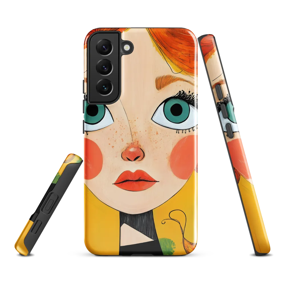Whimsical Portrait of a Girl | Phone Case |  S22 Plus | Tough Case | Glossy