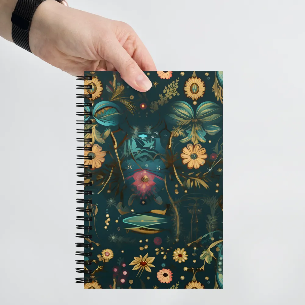 Whimsy in Flora: An Art Nouveau Journey | Spiral Notebook