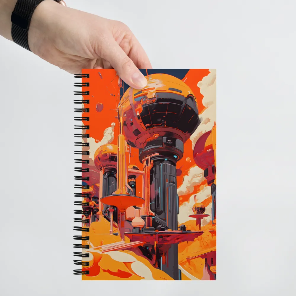 Celestial Towers of Tomorrow | Spiral Notebook