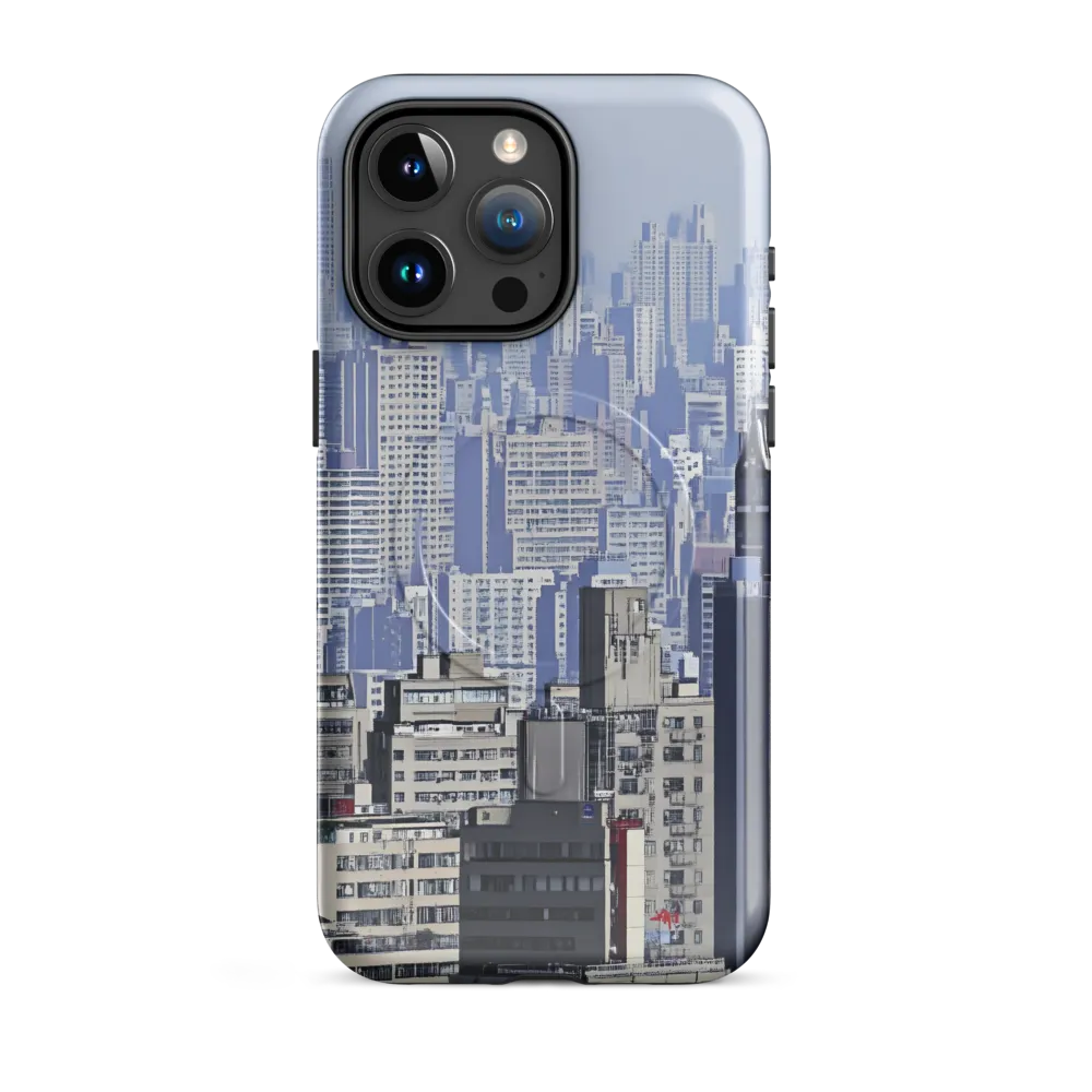 Urban Symphony: A Cityscape in Blues and Grays