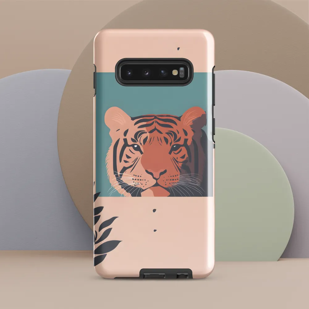 Whispers of the Wild: A Tiger's Gaze | Phone Case |  S10 Plus | Tough Case | Glossy