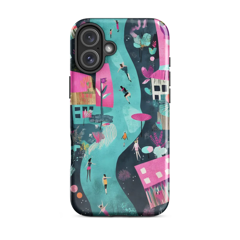Whimsical Journey Through a Vibrant Landscape | Phone Case |  16 Plus | Tough Case | Glossy