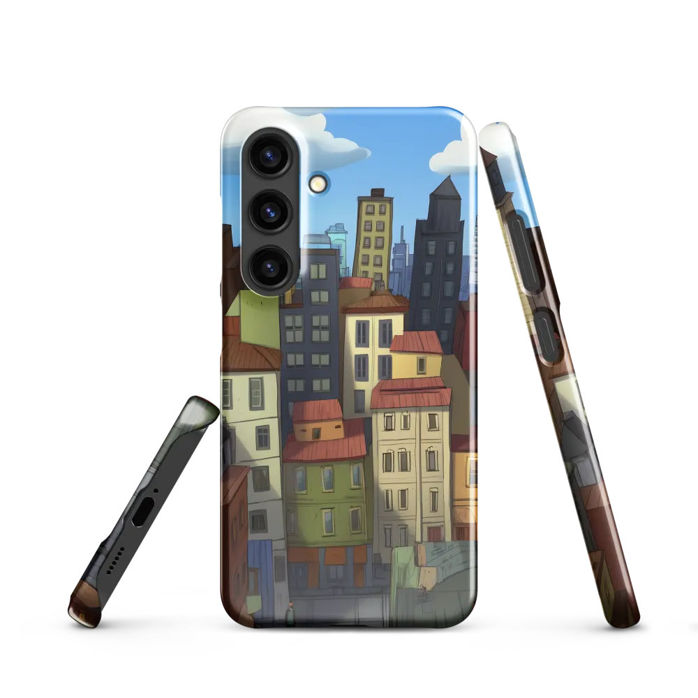 Urban Symphony: A Colorful Cityscape | Phone Case |  S24 | Snap Case | Glossy