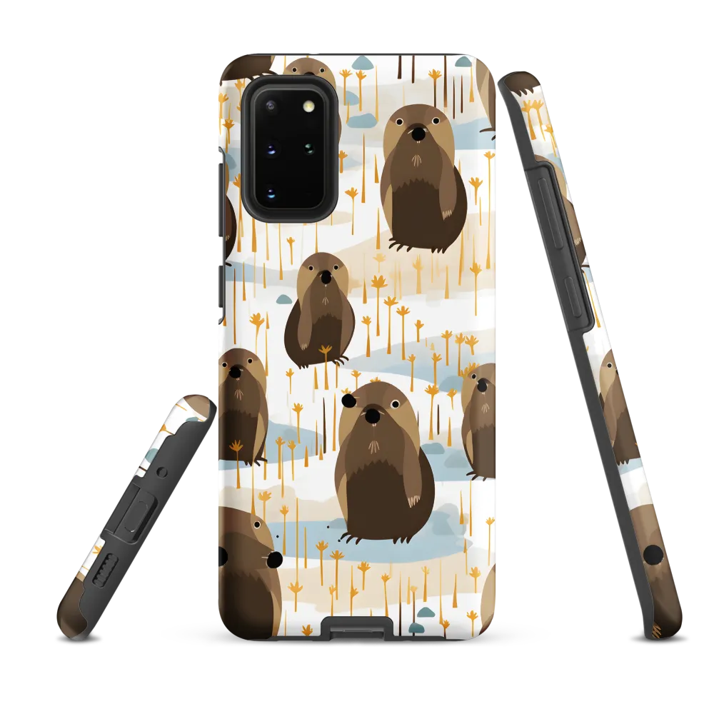 Whimsical Waters: A Celebration of Otters and Seals | Phone Case |  S20 Plus | Tough Case | Matte