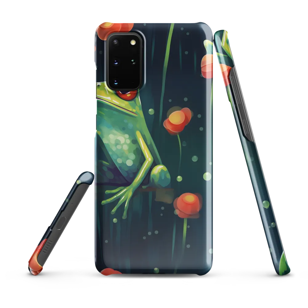 Playful Frogs in a Lush Pond