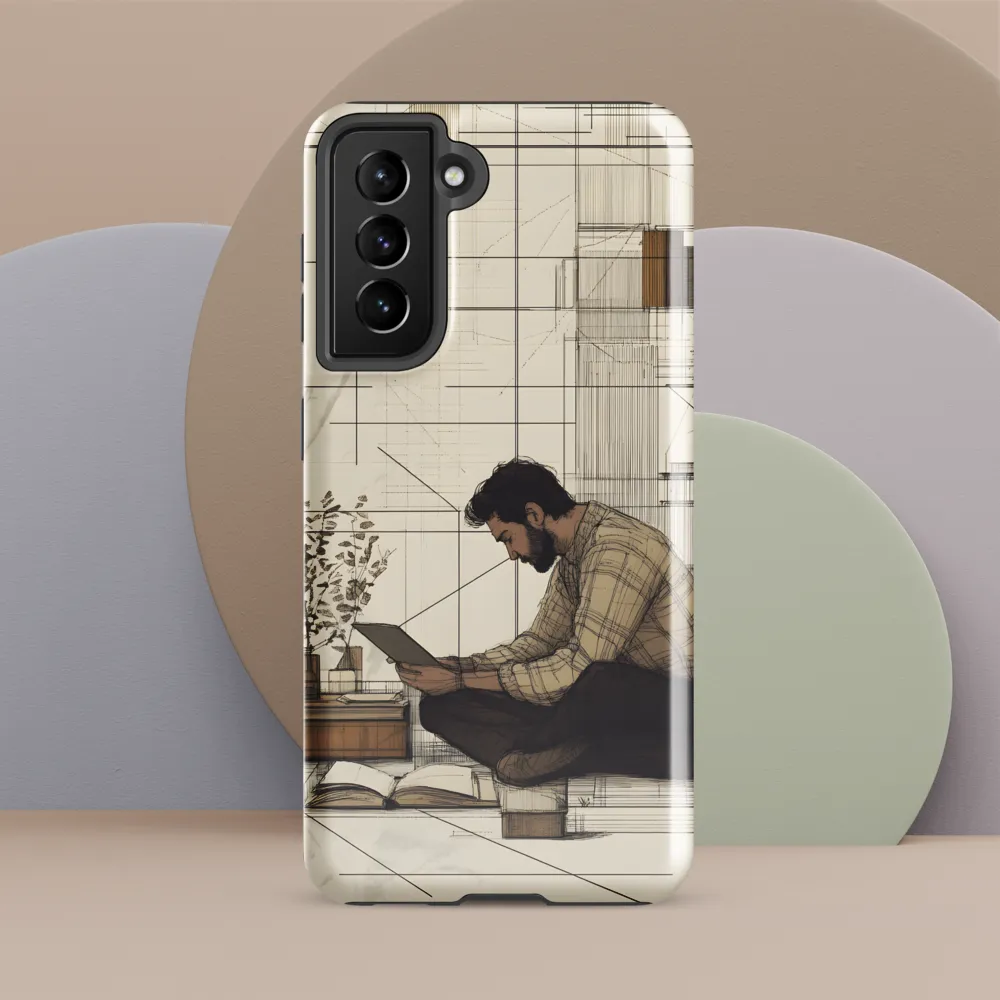 Quiet Reflections in Line | Phone Case |  S21 FE | Tough Case | Glossy