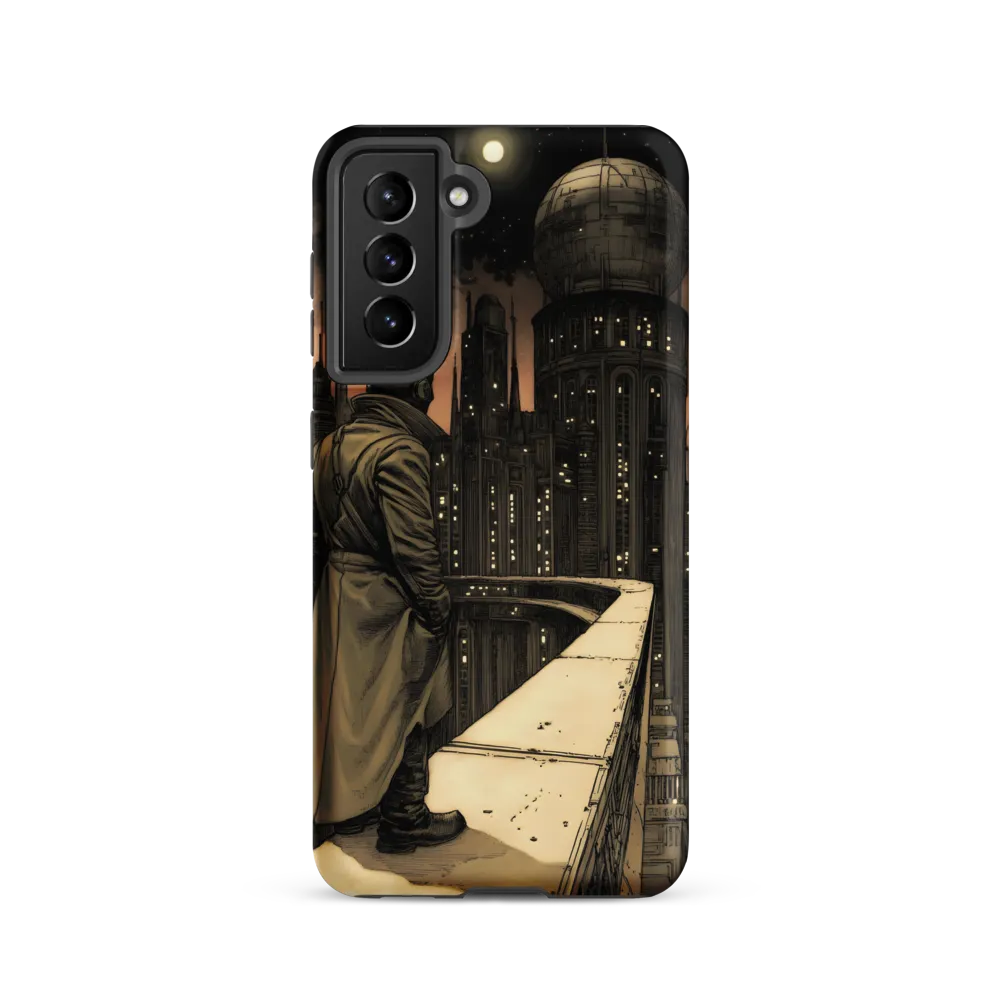 A Contemplative Gaze Over the Futuristic Metropolis