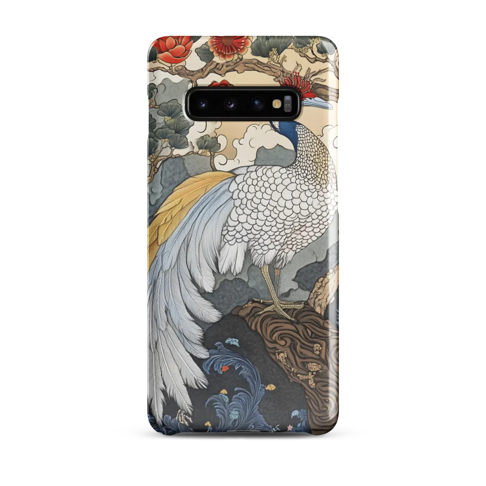 Majestic Serenity: The Ethereal Peacock | Phone Case |  S10 Plus | Snap Case | Glossy