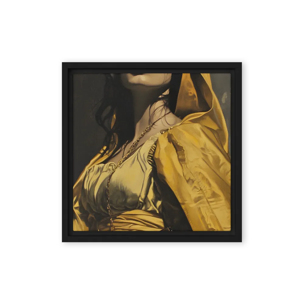 Veiled Confidence | Canvas with Black Frame | 12″×12″