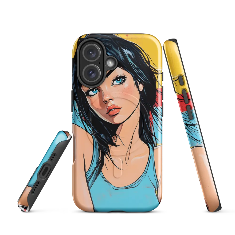 Vibrant Portrait of Modern Youth | Phone Case |  16 | MagSafe® Tough Case | Glossy
