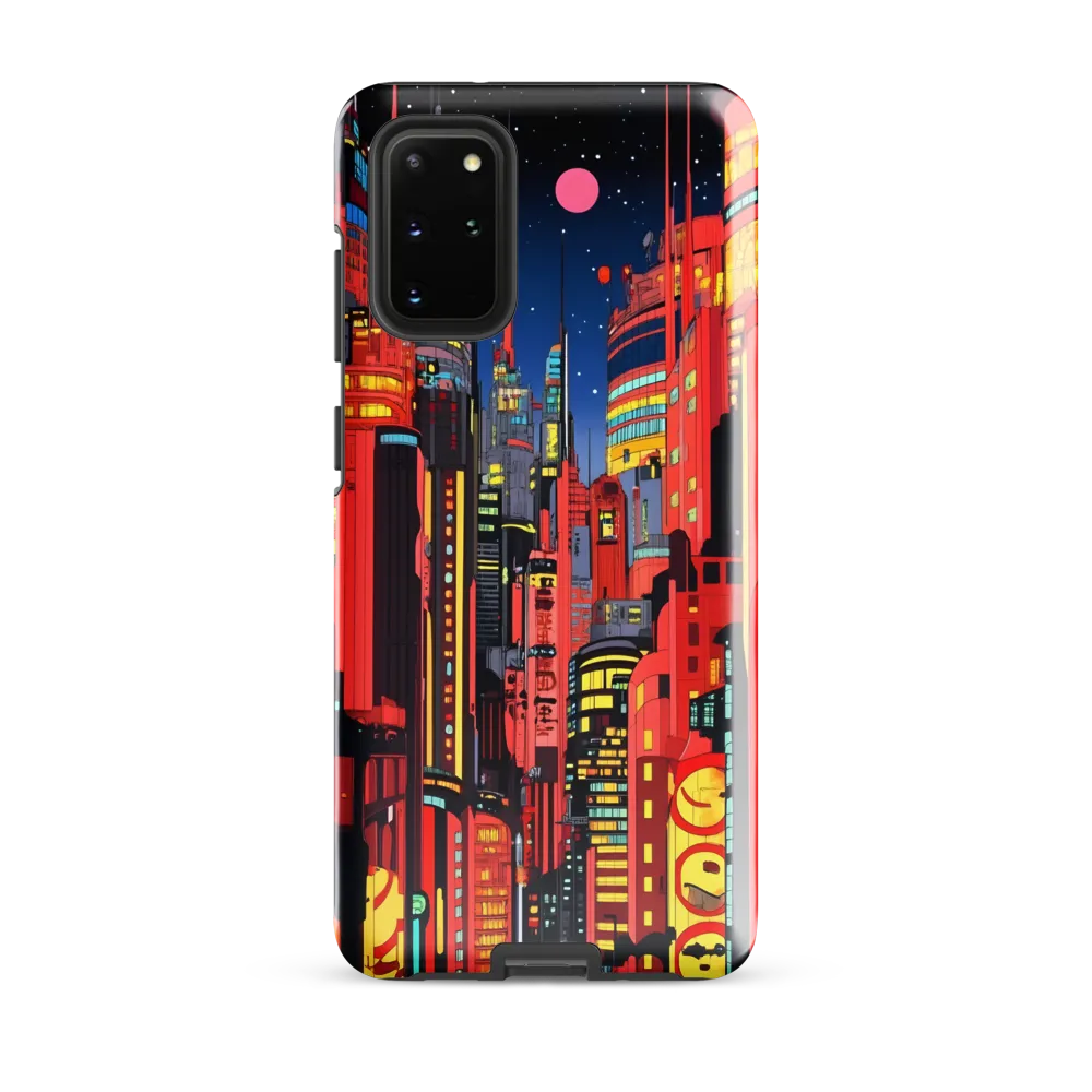 Neon Dreams: A Cyberpunk Cityscape | Phone Case |  S20 Plus | Tough Case | Glossy