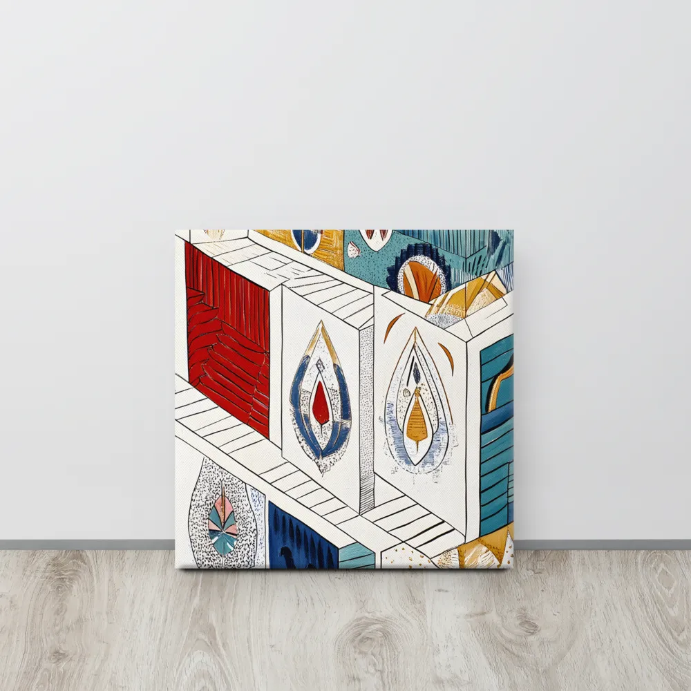 Symphony of Geometric Harmony | Canvas | 16″×16″