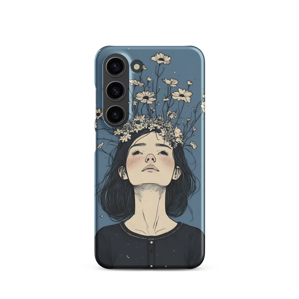 Floral Serenity: A Portrait of Tranquility | Phone Case |  S23 | Snap Case | Matte