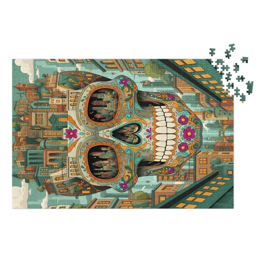 Urban Calavera Dream 
 Jigsaw Puzzle in Tin Box