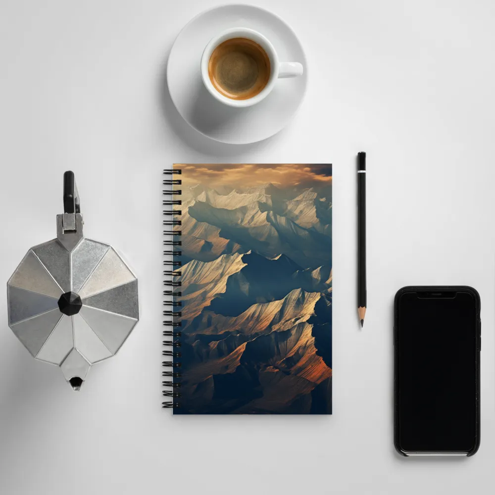 Majestic Mountains: An Aerial Serenity | Spiral Notebook