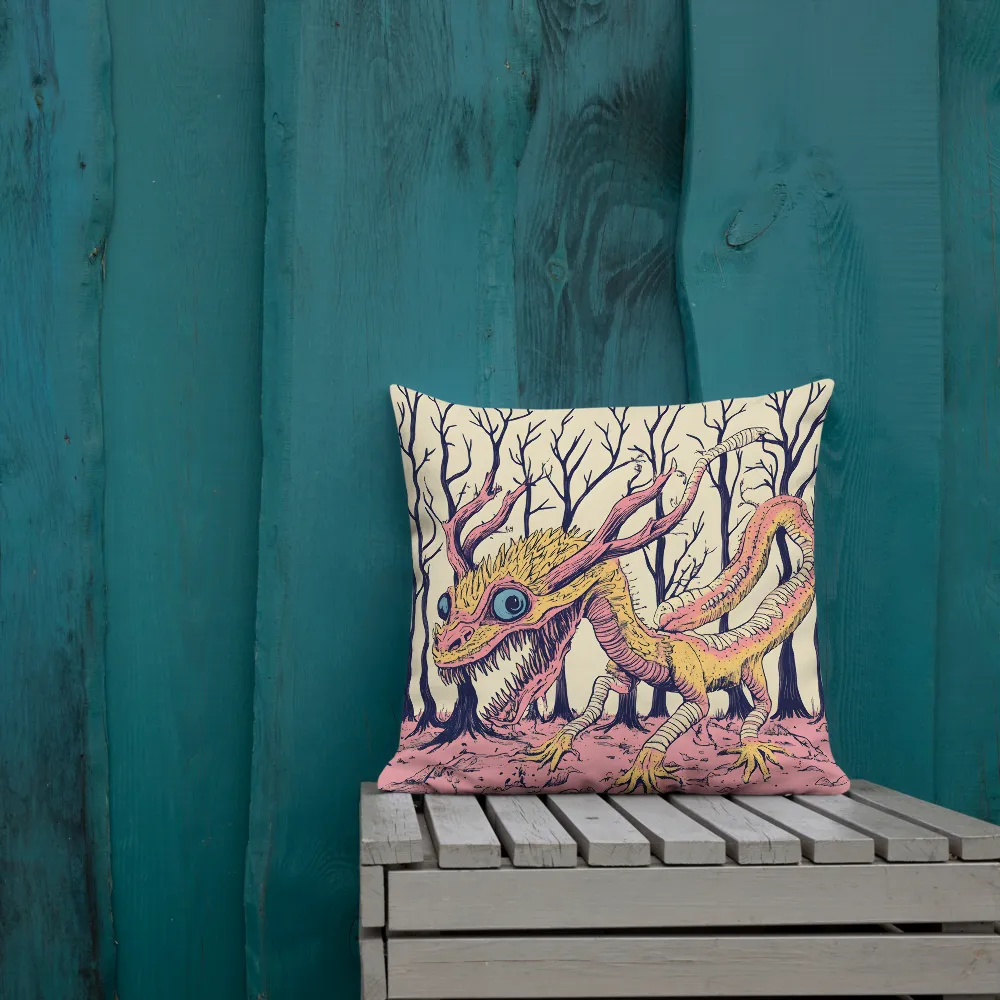 The Enigmatic Dragon of the Desolate Forest | Pillow | 18″×18″