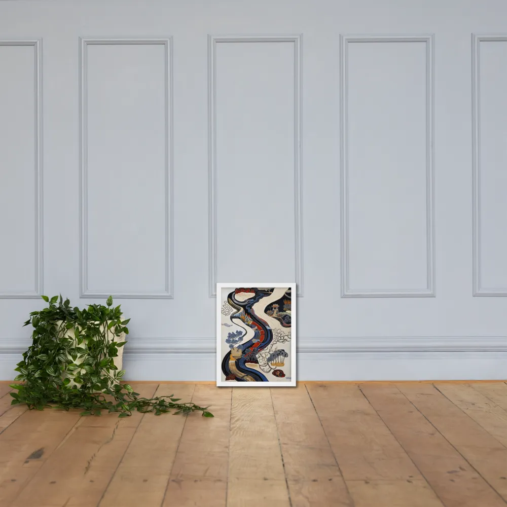Flow of Tranquility | Poster with White Frame | 12″×16″