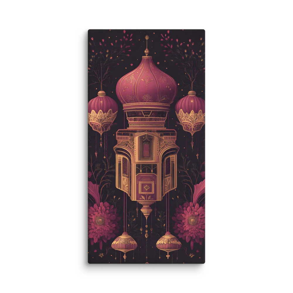Ornate Harmony: A Digital Floral Architecture | Canvas | 30″×60″