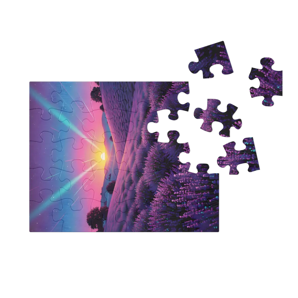 Lavender Dawn 
 Jigsaw Puzzle in Tin Box