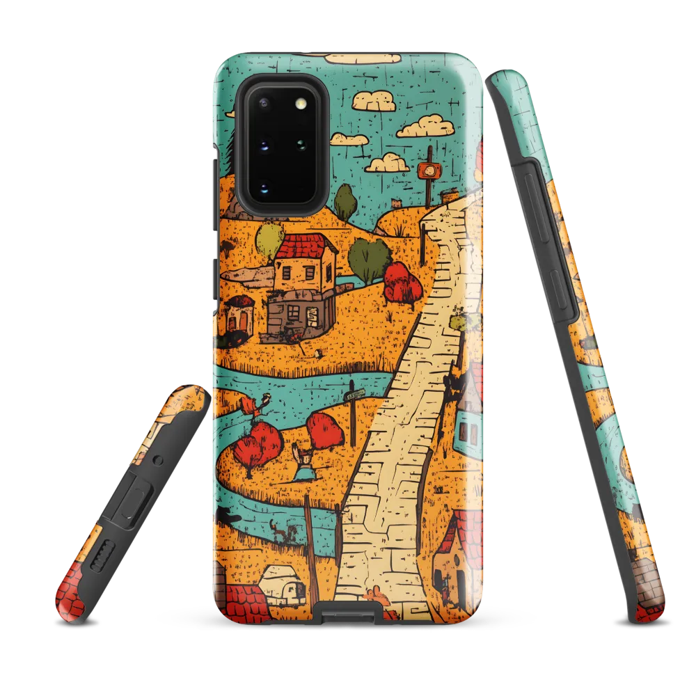 Whimsical Village Landscape