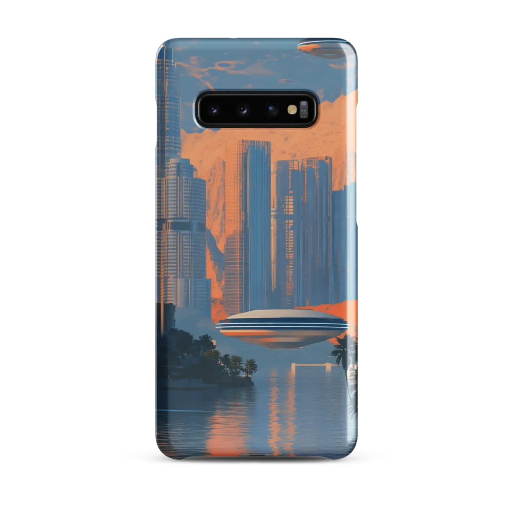 Futuristic Horizons: A Sci-Fi Cityscape | Phone Case |  S10 Plus | Snap Case | Glossy