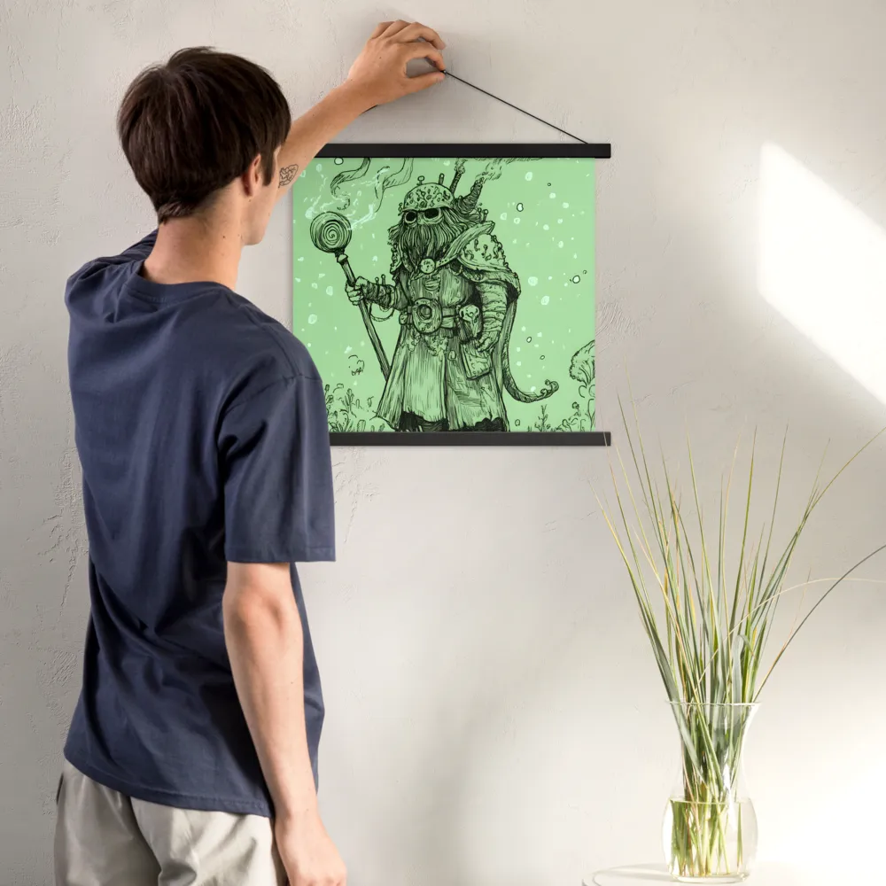 The Enigmatic Wizard | Poster With Black Wood Hanger | 18″×18″