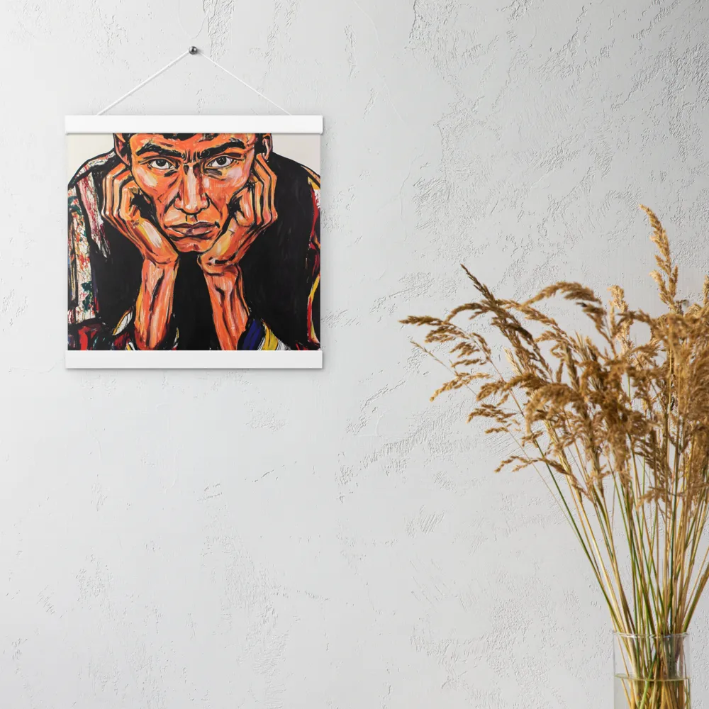 Contemplative Intensity: An Expressionist Portrait