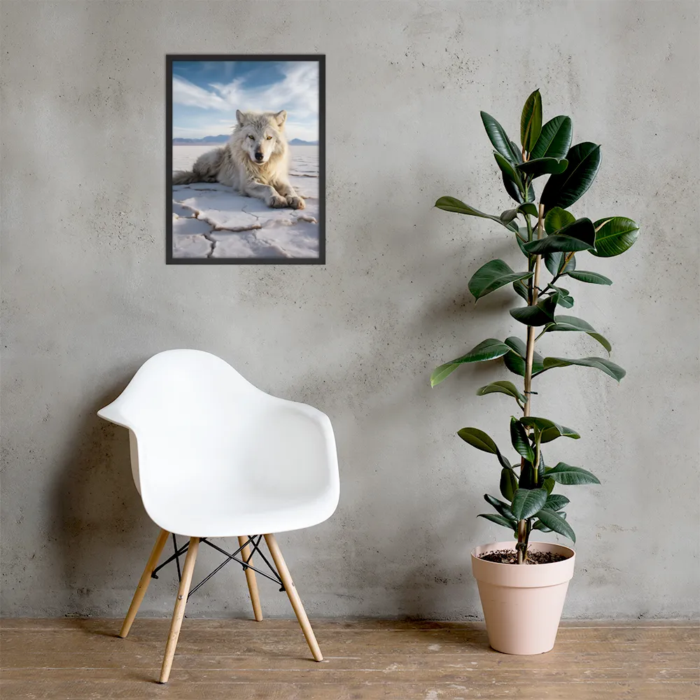 Guardian of the Salt Flats | Poster with Black Frame | 18″×24″