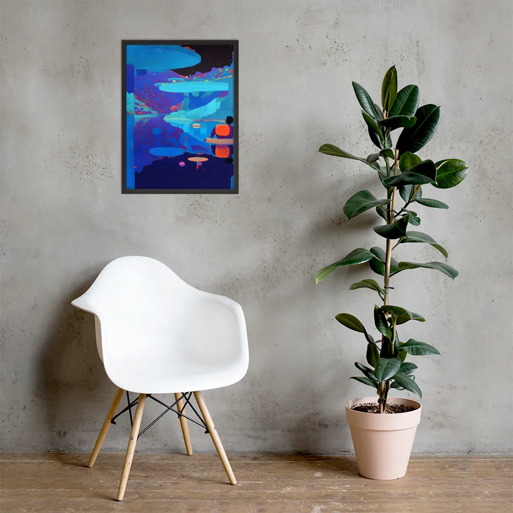 Reflections of Serenity | Poster with Black Frame | 18″×24″
