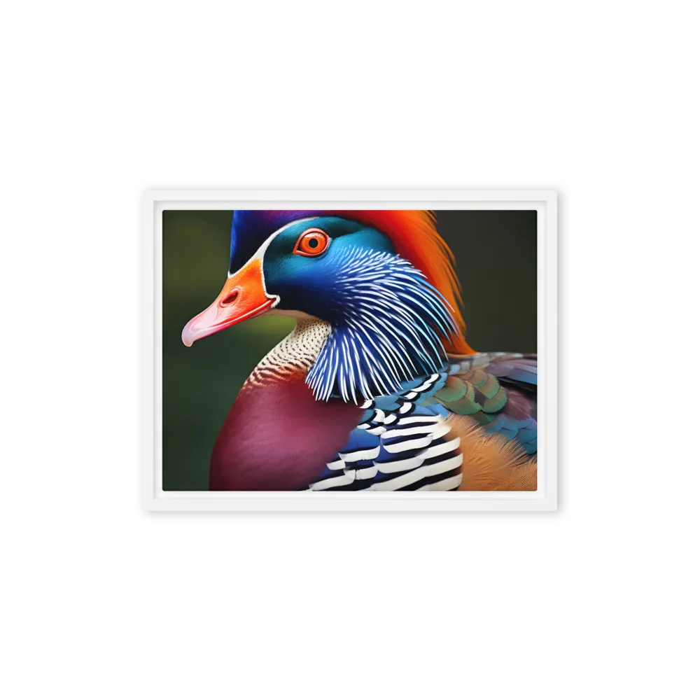 The Majestic Mandarin | Canvas with White Frame | 12″×16″