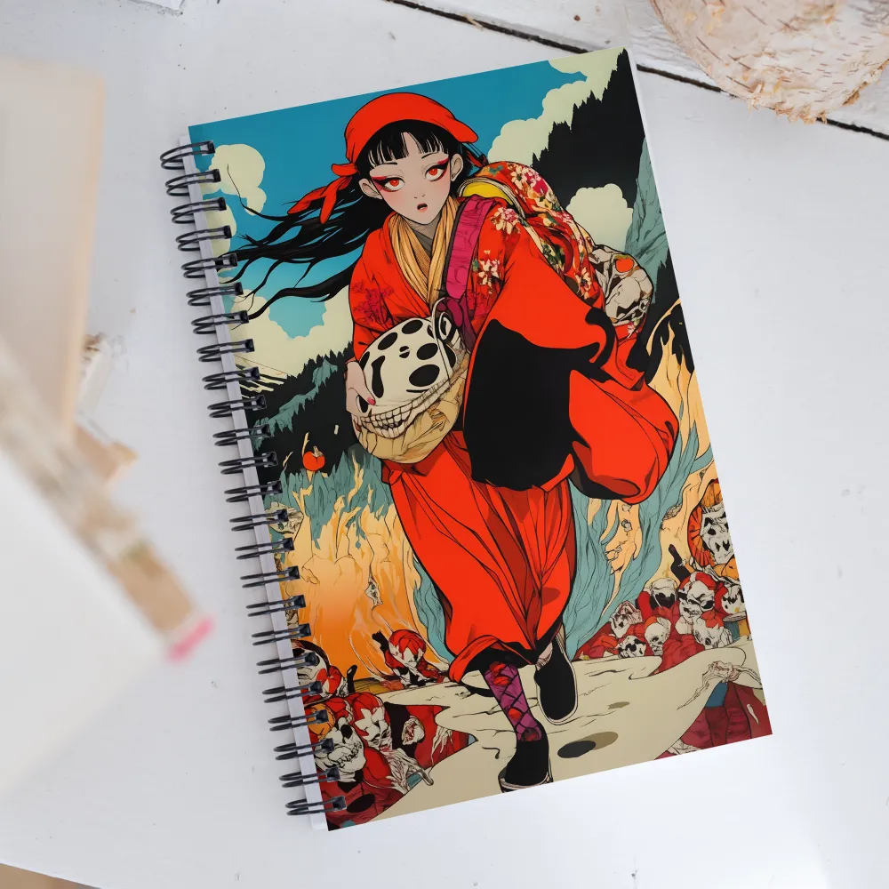 The Girl in Flames | Spiral Notebook