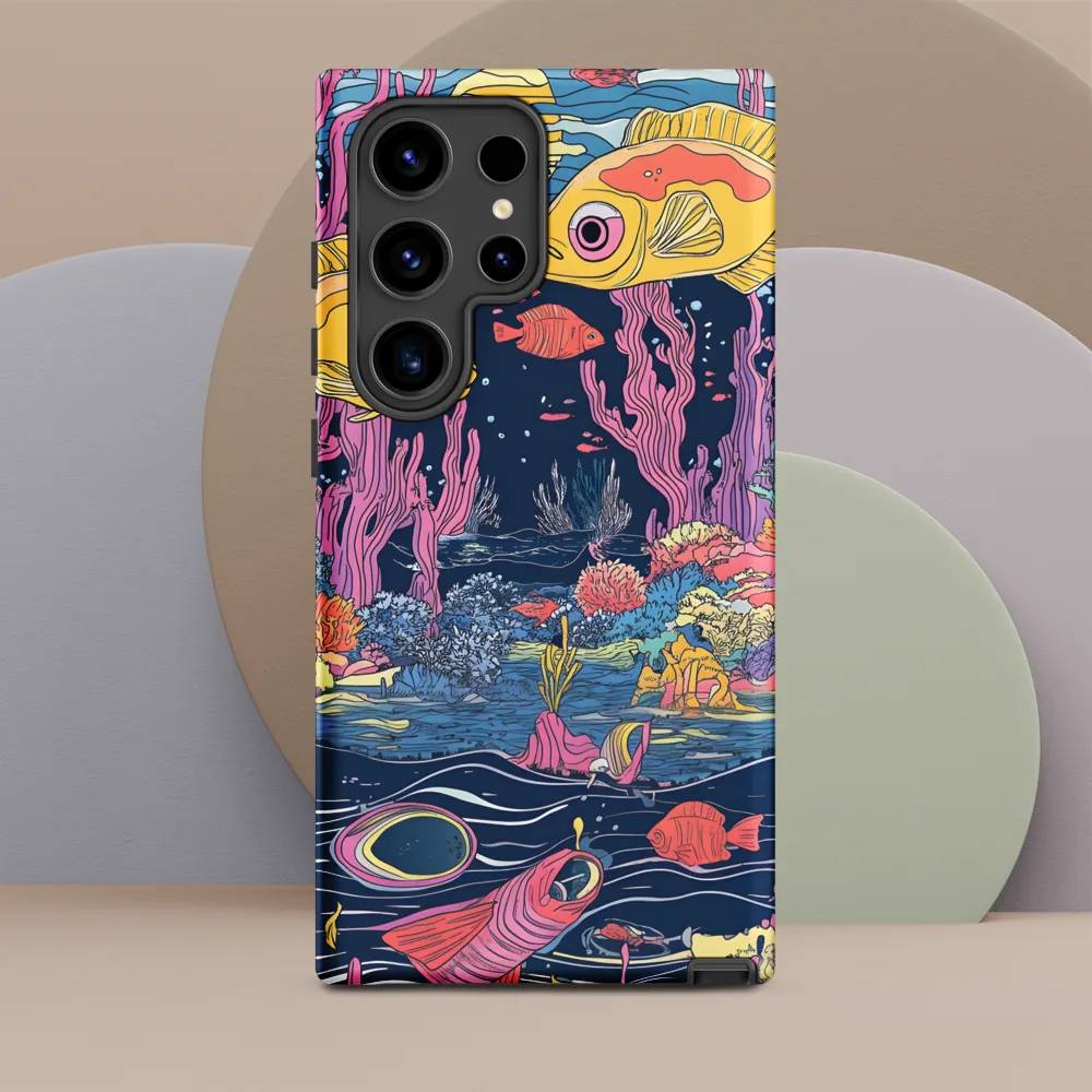 Underwater Dreamscape: A Playful Encounter | Phone Case |  S24 Ultra | Tough Case | Matte