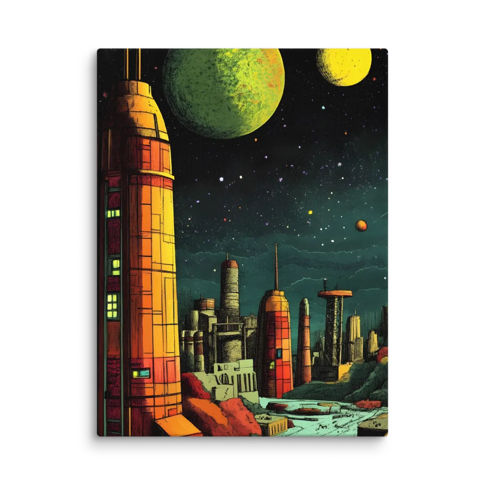 Cosmic Cityscape | Canvas | 18″×24″