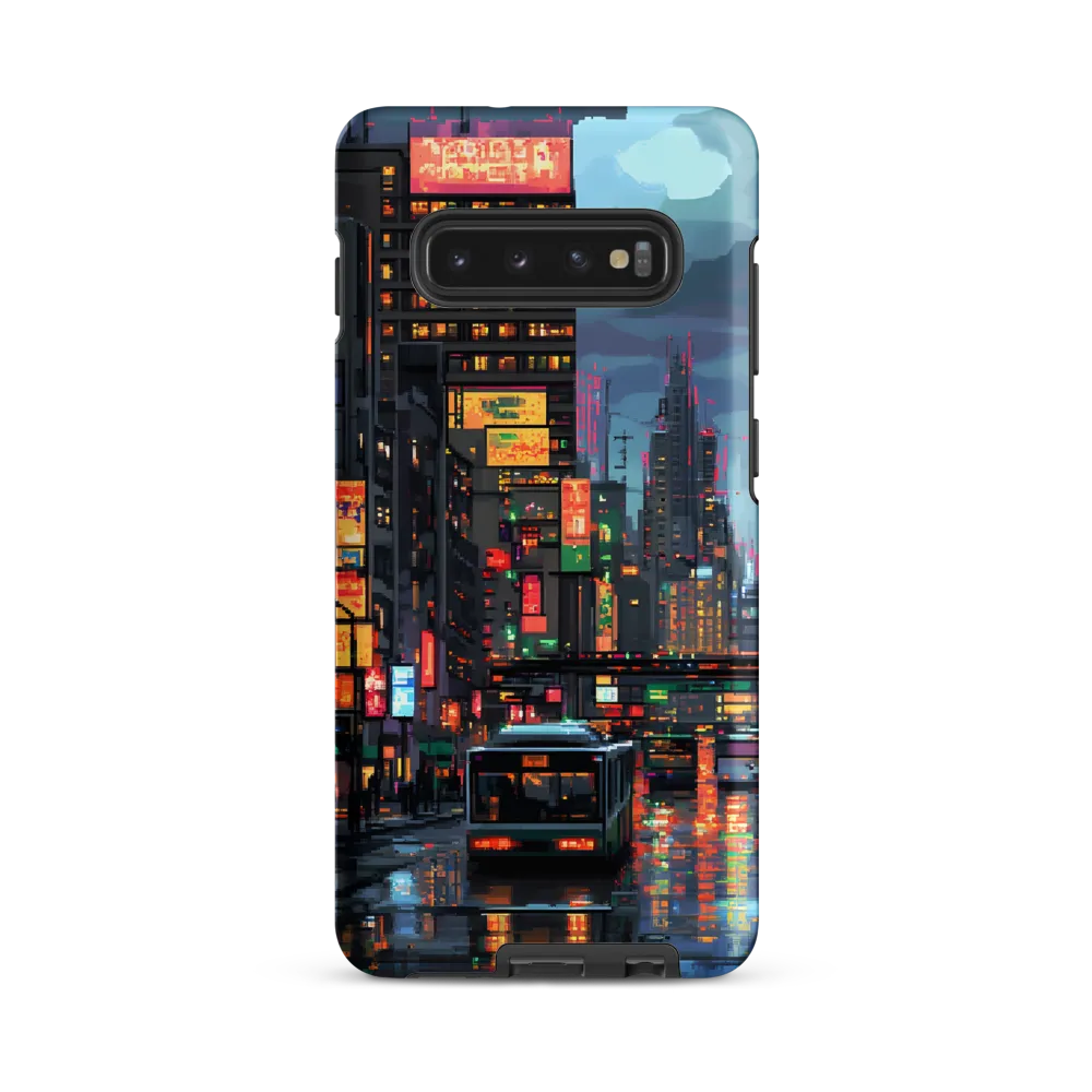 Neon Dreams: A Pixelated Urban Night