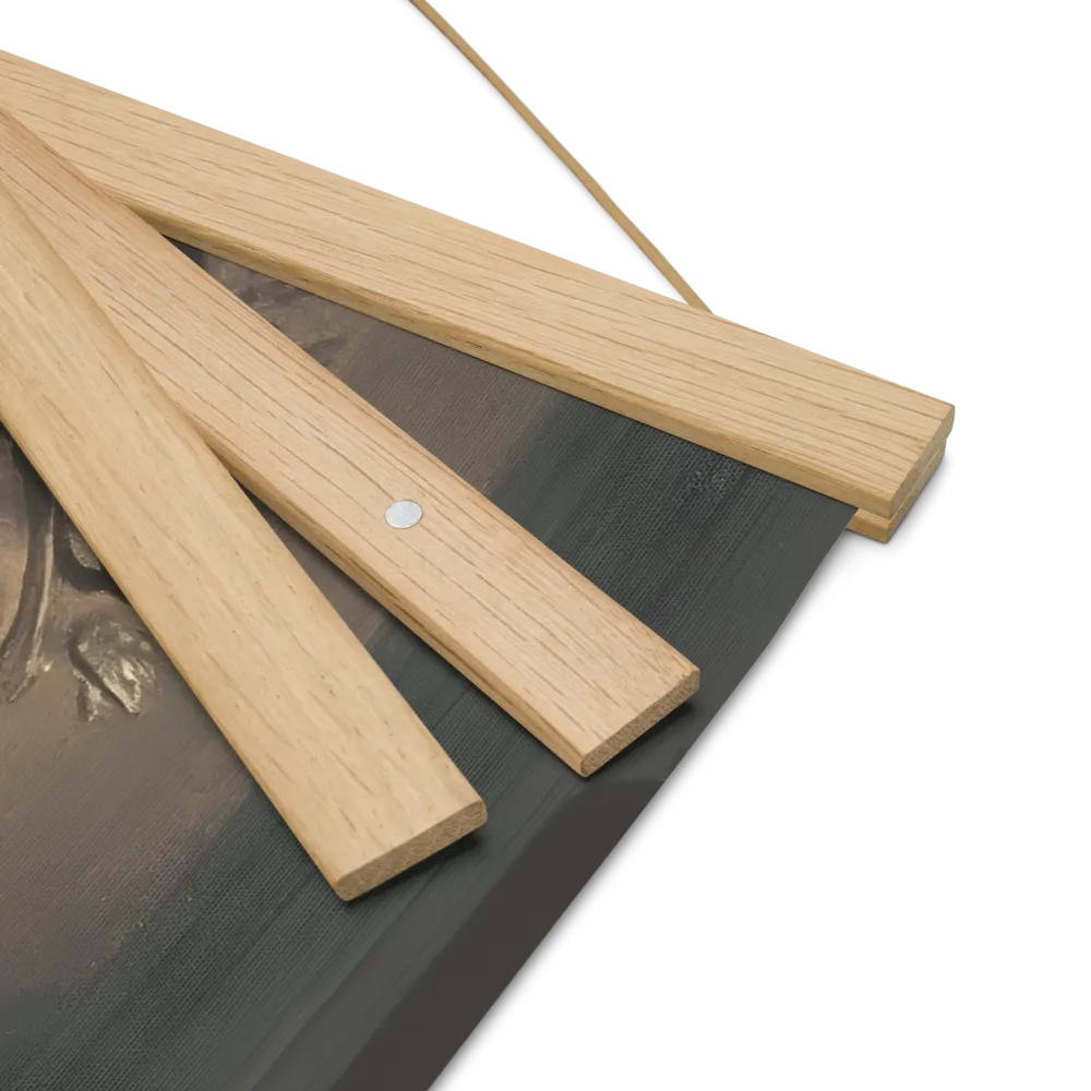 Silent Reflection | Poster With Oak Wood Hanger | 16″×16″