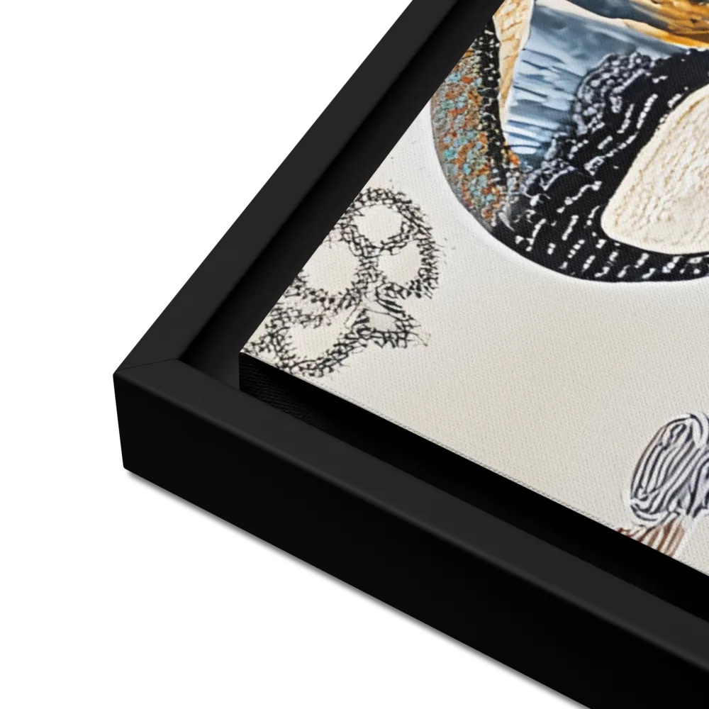 Flow of Tranquility | Canvas with Black Frame | 24″×36″